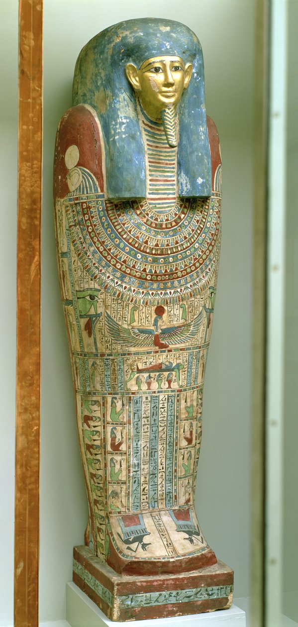 Djehon, Psammetichuksen pojan, sisäarkku Akhmimista, noin 250 eKr. (maalattu puu) tekijältä Egyptian Ptolemaic Period