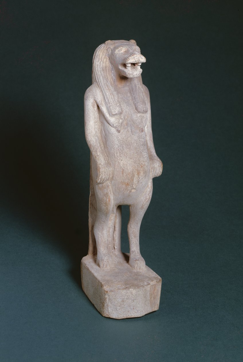 Avioliiton ja lastenkasvatuksen jumalattaren Taweretin patsas, 2.-1. vuosisadalla eKr. (puu) tekijältä Egyptian Ptolemaic Period