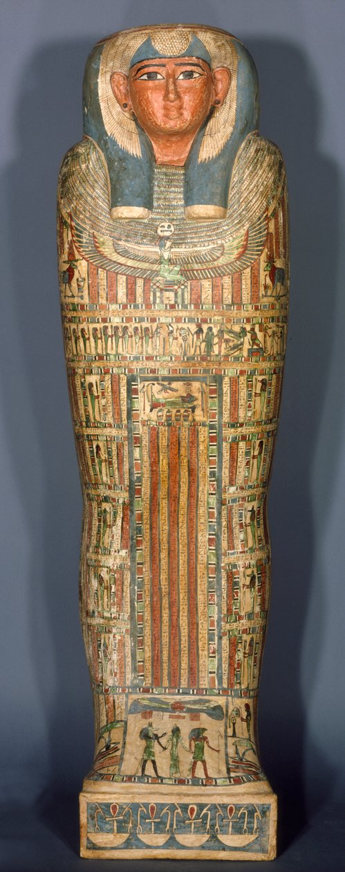 Djedmutin sisäarkku, 26.-25. dynastia, myöhäiskausi, noin 715-525 eaa. (puu, pellava, gesso ja maali). tekijältä Egyptian