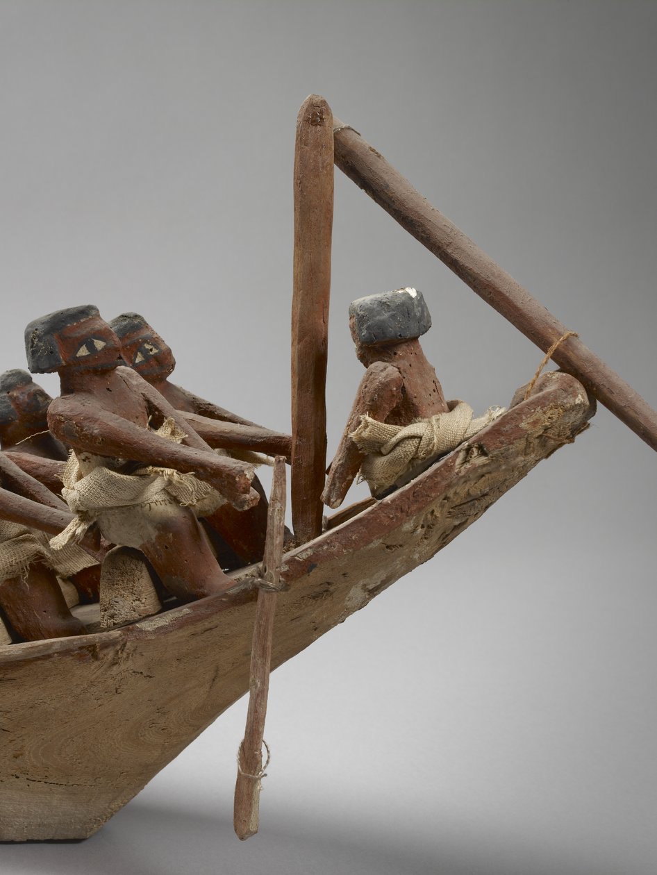 Hautausvenemalli, Beni Hasanista, luultavasti Keski-Britanniasta, n. 2060-1786, 107032:n sekamedian yksityiskohta tekijältä Egyptian