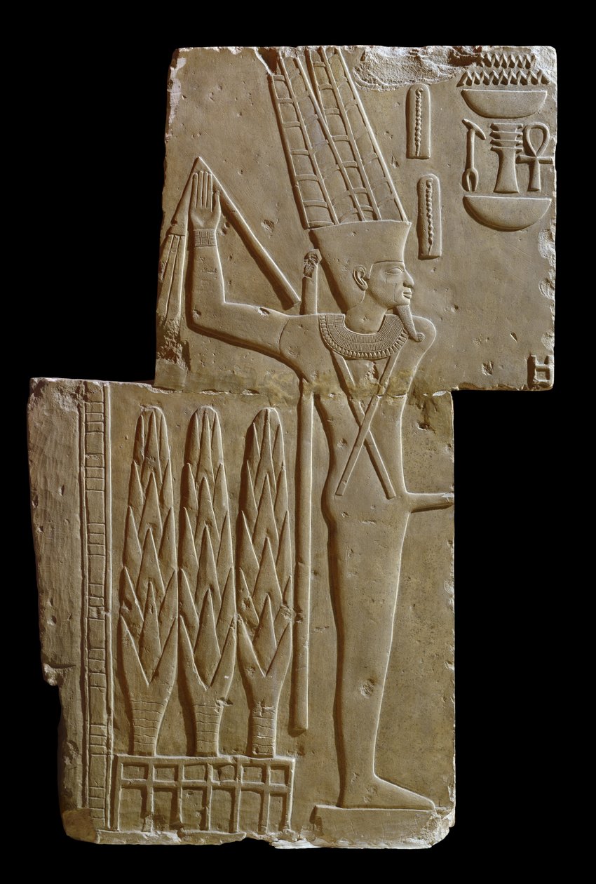 Minin jumalan helpotus (kalkkikivi) tekijältä Egyptian