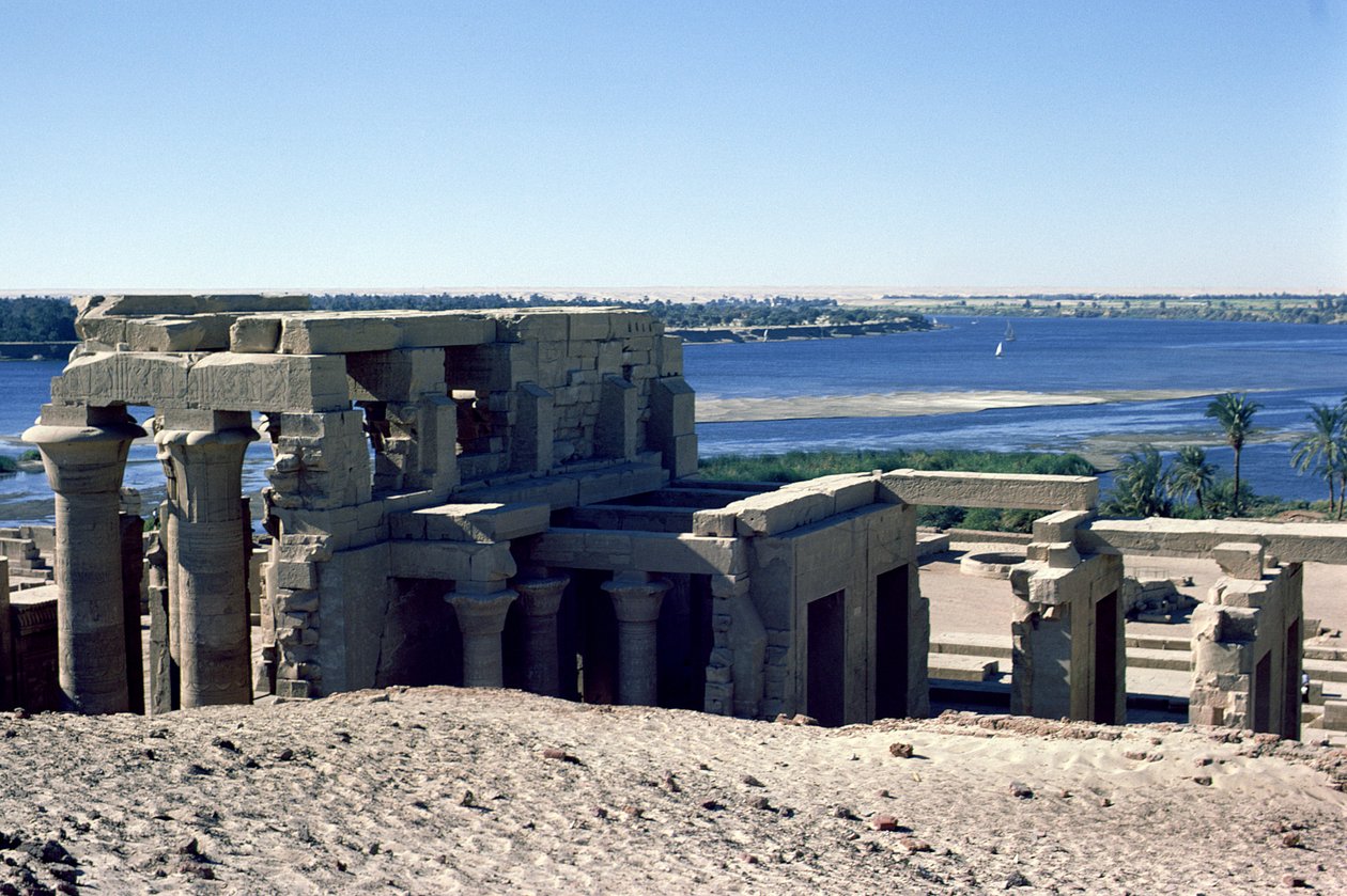 Näkymä Rooman ja Ptolemaioksen Sobekin ja Haroerisin kaksoistemppelille Niilillä tekijältä Egyptian