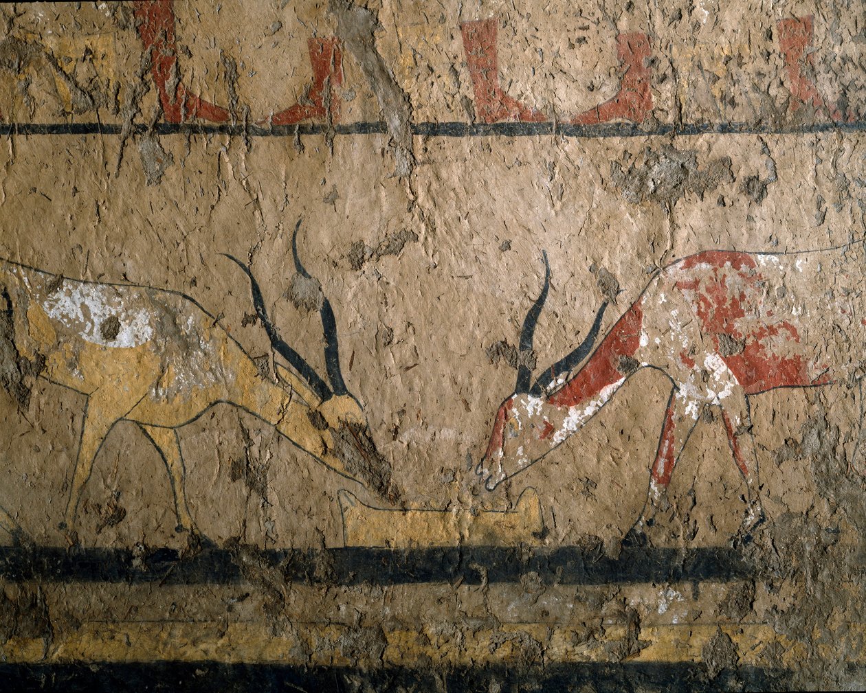 Egyptiläinen antiikin aika: beetailin jalostus. Fresko kuningatar Neferou III:n haudasta. 12. dynastia. 2200-2000 eaa. El Ghebelenistä. Torino, egyptiläinen museo tekijältä Egyptian 12th Dynasty