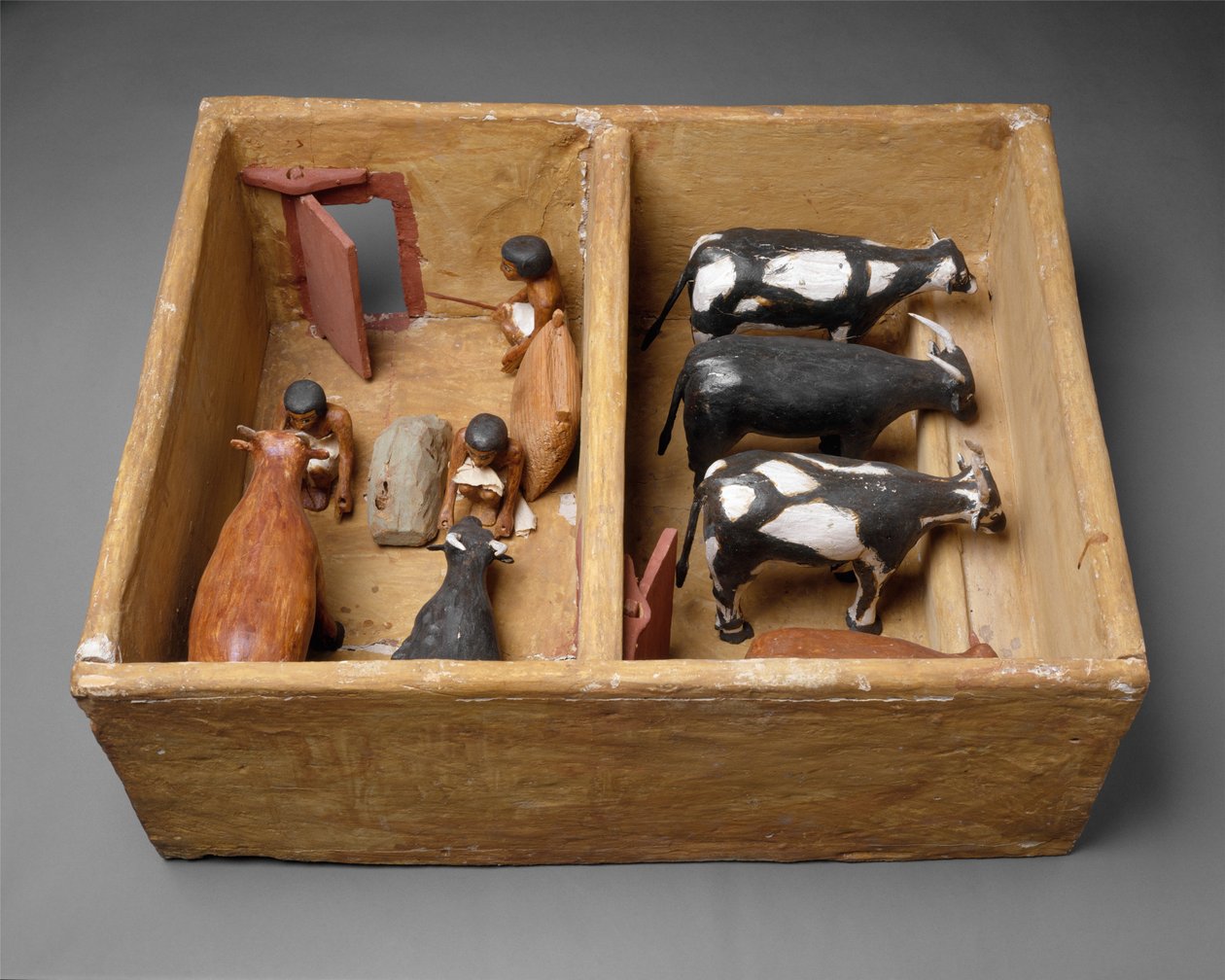 Karjatallin malli Meketren haudasta, noin 1981-1975 eaa. (rapattu ja maalattu puu, gesso). tekijältä Egyptian 12th Dynasty