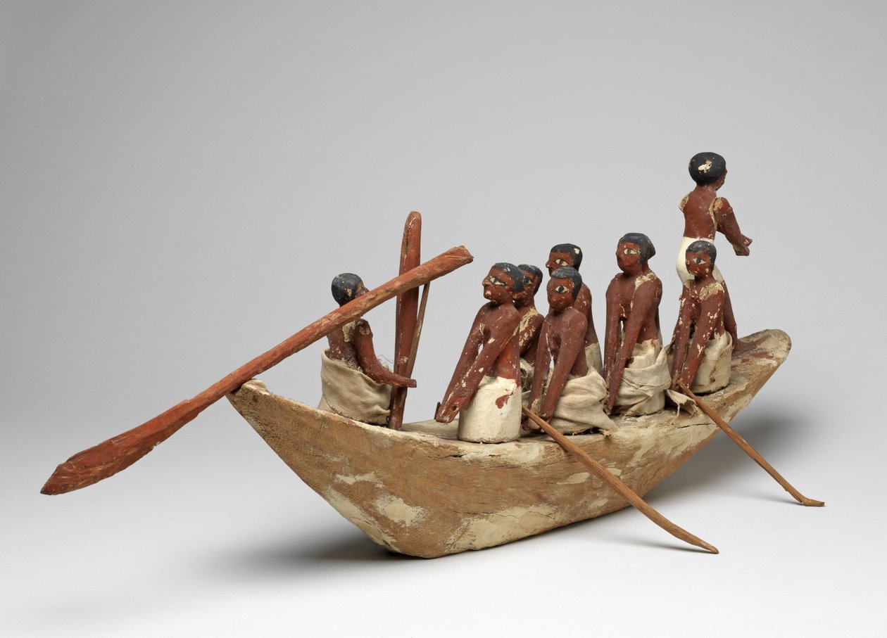 Mallipurjevene Khetyn haudasta (Beni Hasan) Keski-Britanniassa, noin 2010 eaa. - 1950 eaa. (maalattu puu ja pellava) tekijältä Egyptian 12th Dynasty