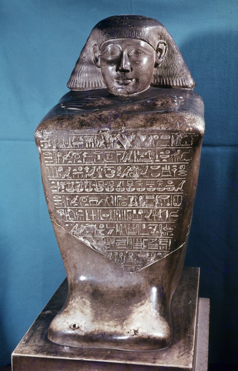 Patsas käyttäjästä, visiiristä ja Theban kuvernööristä Tuthmosis III:n hallituskaudella, Uusi kuningaskunta, noin 1479-1425 eaa. tekijältä Egyptian 18th Dynasty