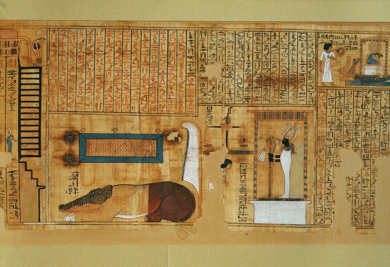 Kirjuri Nebqedin kuolleiden kirja, ... tekijältä Egyptian 18th Dynasty