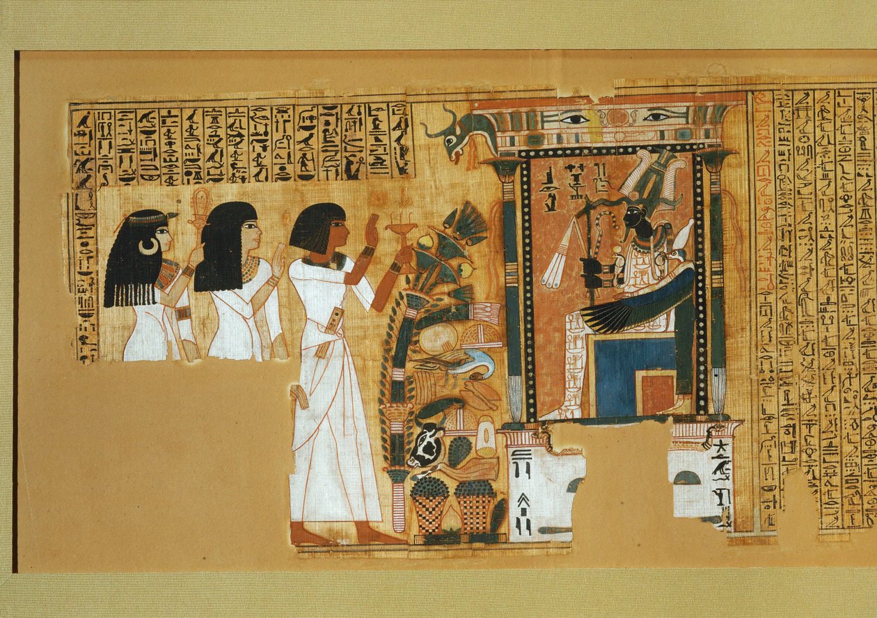 Kirjuri Nebqedin kuolleiden kirja, ... tekijältä Egyptian 18th Dynasty