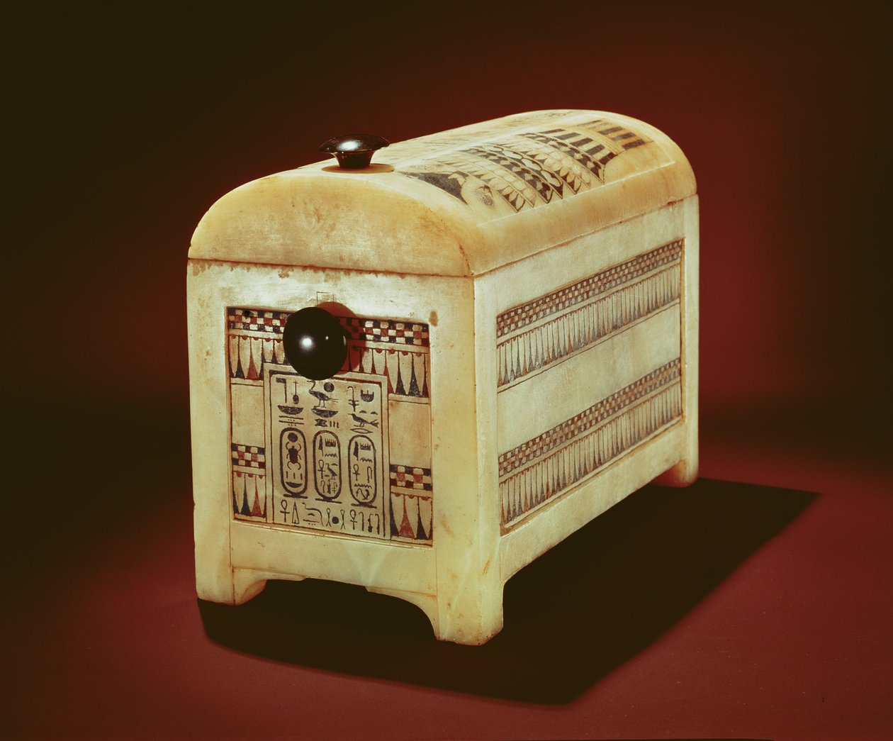Arkku, Tutankhamonin haudasta, Uusi valtakunta (maalattu alabasteri). tekijältä Egyptian 18th Dynasty