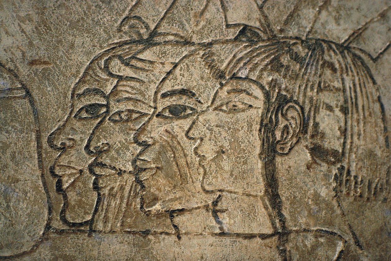 Egypti, Länsi-Thebes, Sheikh Adn el-Qurna. Ramoksen hauta. Seinäpiirrokset tekijältä Egyptian 18th Dynasty