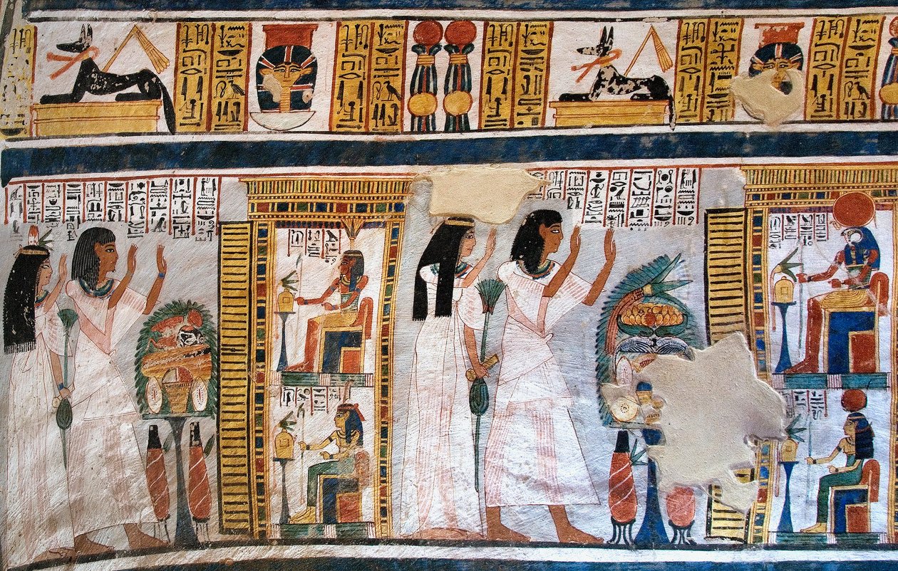 Egyptiläinen antiikki: Royn haudan ihmiset tekijältä Egyptian 18th Dynasty