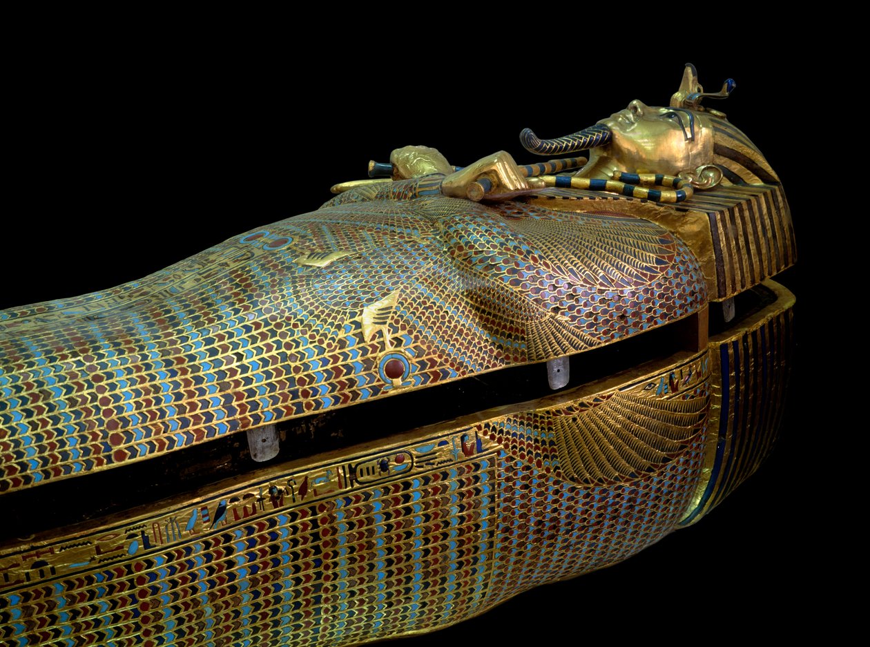 Egyptin antiikin: Tuthankamunin aarteen sarkofagi (Tutankhamon tai All-Ankh-amun) tekijältä Egyptian 18th Dynasty