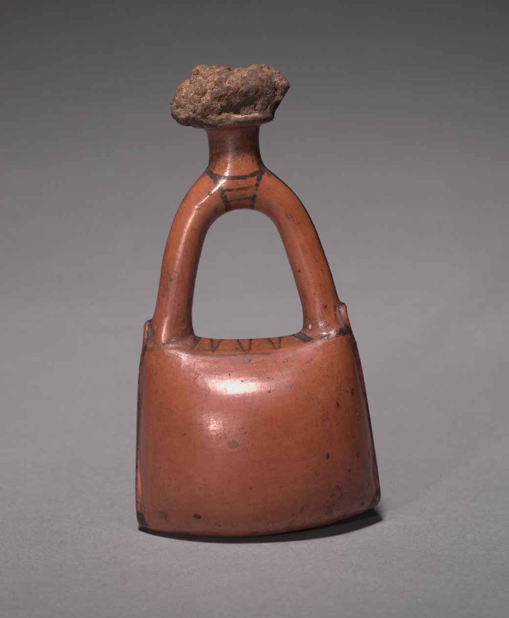 Nahkalaukun muotoinen pullo, New Kingdom, n. 1415-1381 eKr tekijältä Egyptian 18th Dynasty
