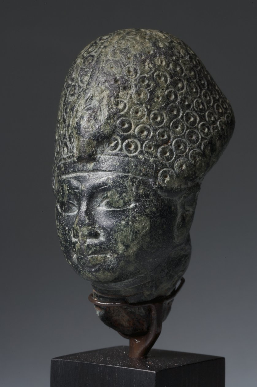 Amenhotep III:n pää, Uusi valtakunta (vihreä steatiitti) tekijältä Egyptian 18th Dynasty