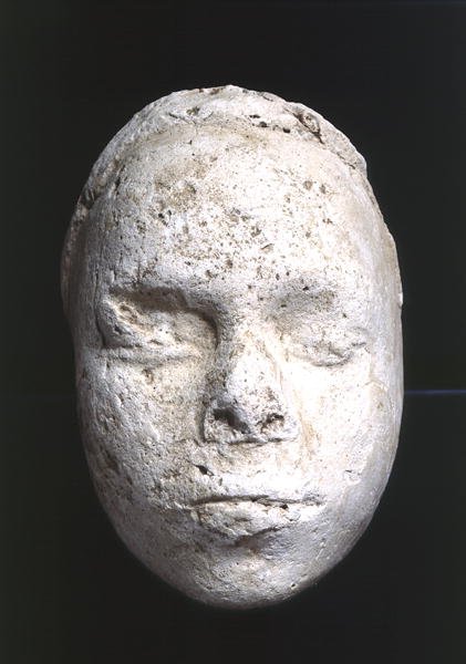 Miesnaamio, mahdollisesti kuvanveistäjän työhuone, Tell El-Amarnasta, n. 1353-1295 eaa. (kipsi). tekijältä Egyptian 18th Dynasty