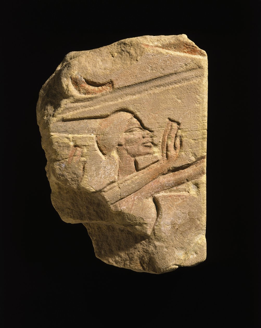 Nubia palvonnan eleenä, Karnakista Egyptistä, Amarna-ajalta, Uudesta kuningaskunnasta, n. 1353-1336 eKr. (hiekkakivi) tekijältä Egyptian 18th Dynasty
