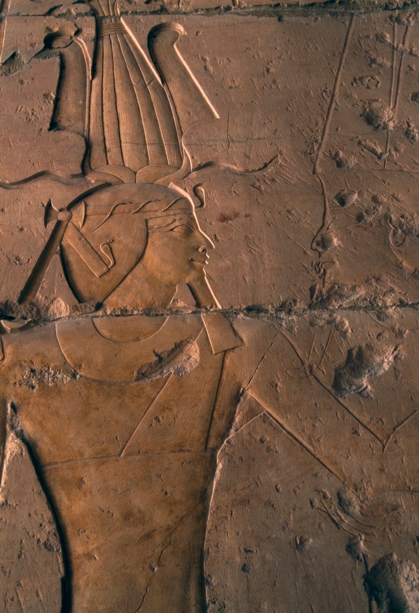 Maalattu reliefi, Hatsepsutin hautajaistemppeli, Deir el-Bahri, Thebanin nekropoli (Unescon maailmanperintöluettelo). tekijältä Egyptian 18th Dynasty