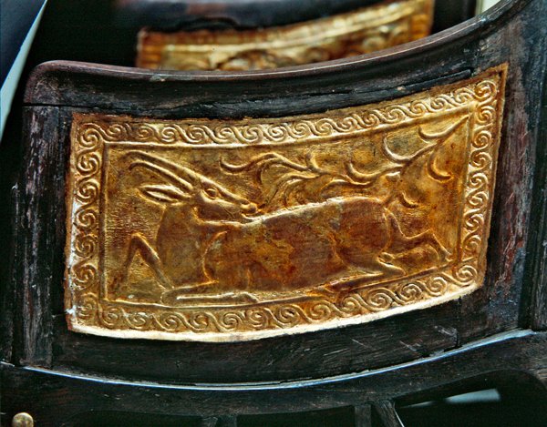 Paneeli lastentuolista, Tutankhamonin haudasta, Uudesta kuningaskunnasta tekijältä Egyptian 18th Dynasty