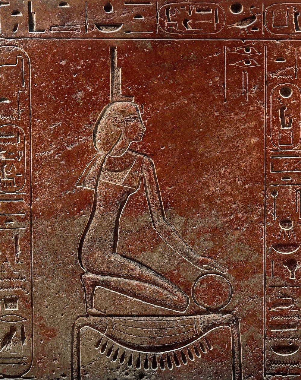 Kuningatar Hatsepsutin sarkofagi Kuninkaiden laaksosta, Egypti, yksityiskohta, Uusi valtakunta, XVIII dynastia. tekijältä Egyptian 18th Dynasty