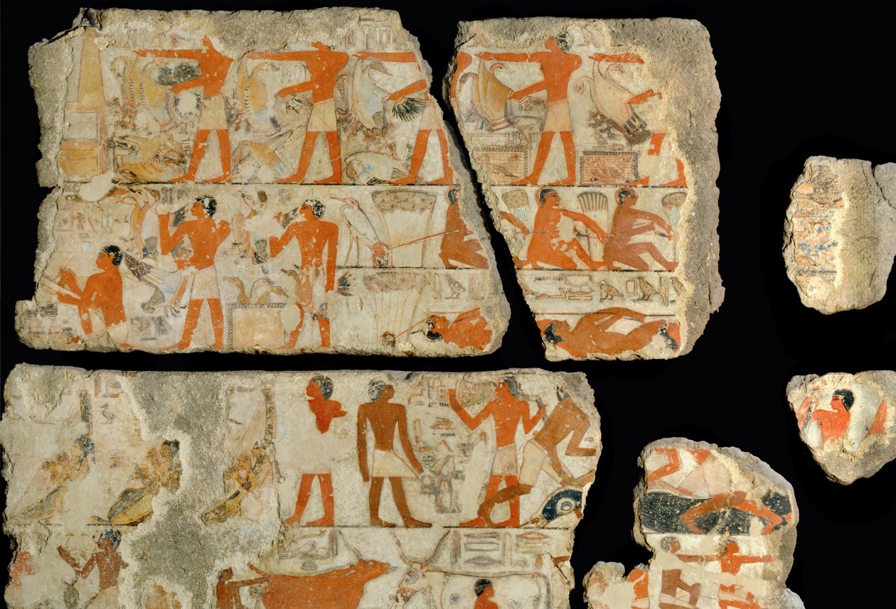 Kohtaus Niilin suolla ... tekijältä Egyptian 18th Dynasty