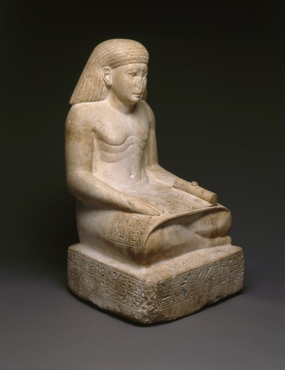 Nebiryn pojan Amunhotepin patsas, noin 1426-1400 eKr. (kalkkikivi) (katso 200925) tekijältä Egyptian 18th Dynasty