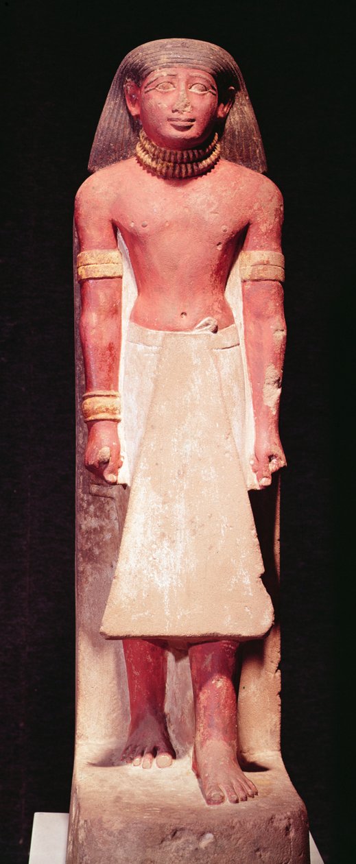 Lanneliinassa olevan miehen patsas, New Kingdom tekijältä Egyptian 18th Dynasty