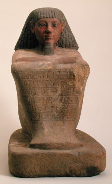 Maaniamenin kirjanoppinut patsas, 1400-luvun puoliväli eKr., Uusi kuningaskunta (kalkkikivi) tekijältä Egyptian 18th Dynasty