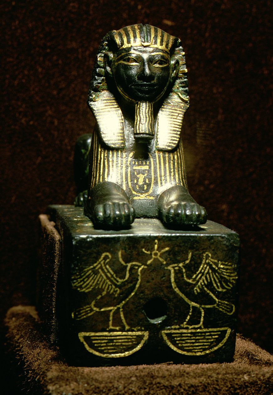Kuningas Tuthmosis III:n sfinksin patsas, Uusi kuningaskunta, noin 1490-1439 eaa. tekijältä Egyptian 18th Dynasty