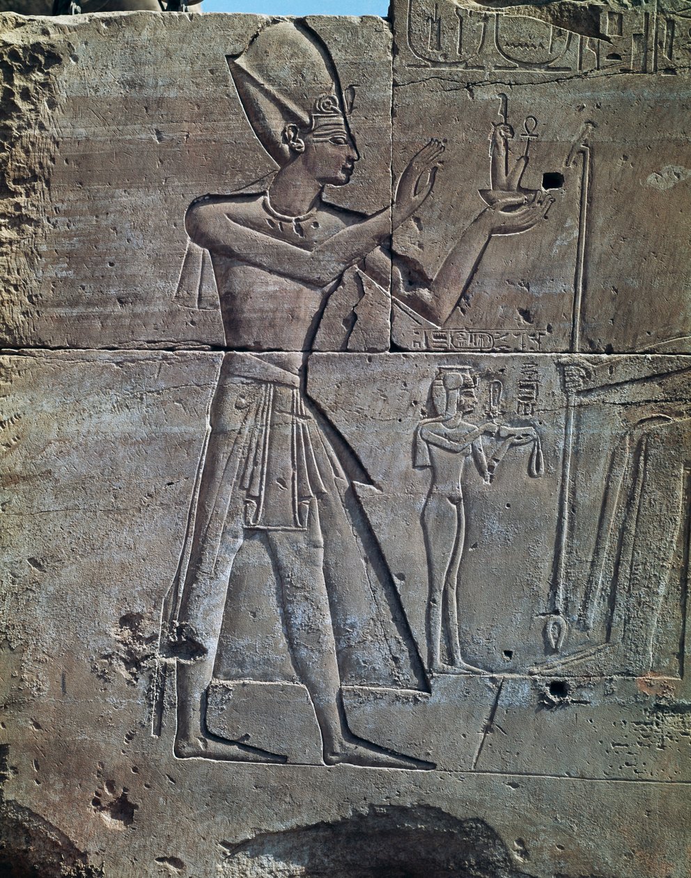 Thutmose III, reliefi, Amunin temppeli, Karnakin temppelikompleksi (Unescon maailmanperintöluettelo). tekijältä Egyptian 18th Dynasty