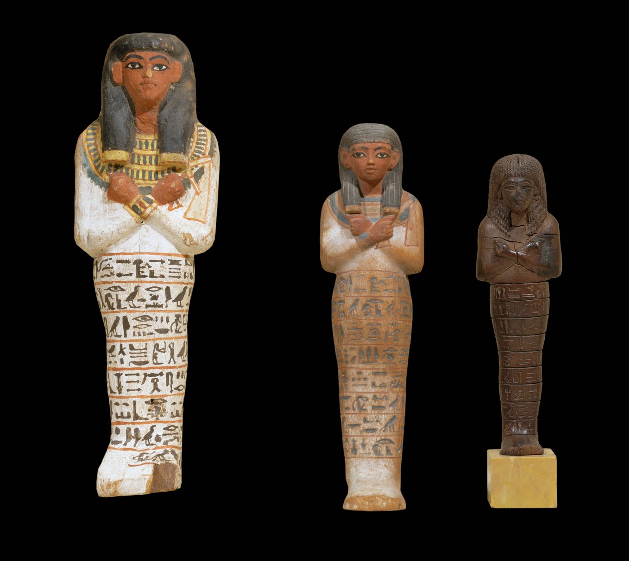 Hapyaa, Sennefer ja Hesmeref -nimiset ushebtit ... tekijältä Egyptian 18th Dynasty
