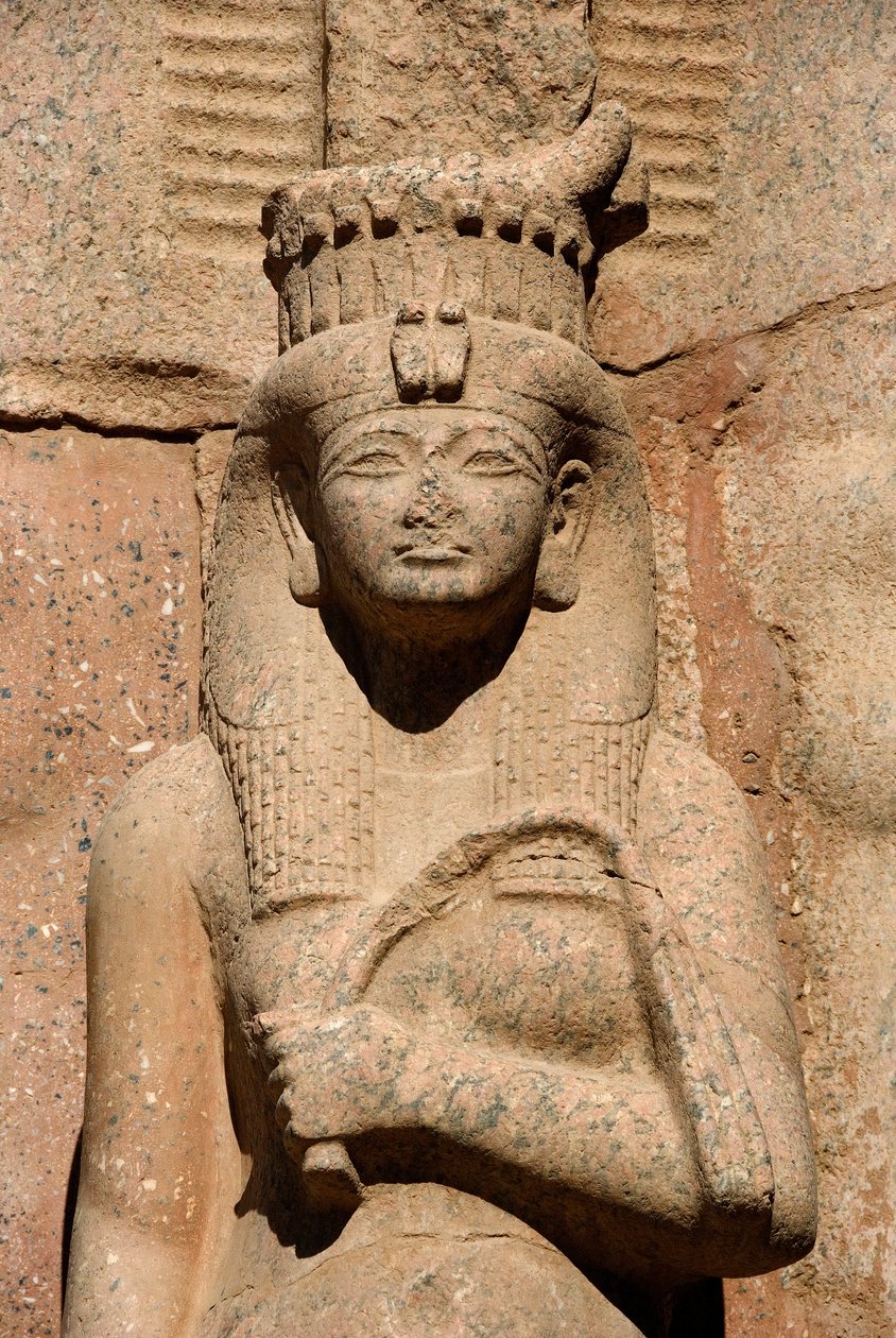 Muinaisen Egyptin taide (UNESCO:n maailmanperintö): Ramses II:n (1298-1234 eKr.) ja hänen tyttärensä ja vaimonsa Bentantan (tai Bent Anath tai Bent Anath) valtavan patsaan jalka. Egypti Karnak, Niilin itäranta tekijältä Egyptian 19th Dynasty