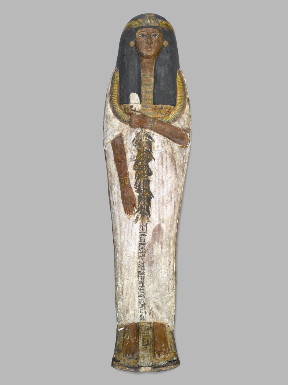Talon rouvan arkku, Weretwahset, uudelleenkirjoitettu Bensuipetille, löydetty Thebesta, Uudesta kuningaskunnasta, noin 1292-1190 eKr. (maalattu puu) (katso myös 293507) tekijältä Egyptian 19th Dynasty