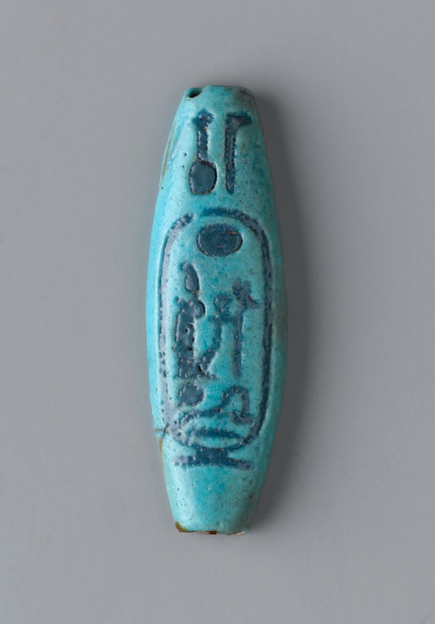 Pitkänomainen soikea helmi, New Kingdom (fajanssi) tekijältä Egyptian 19th Dynasty