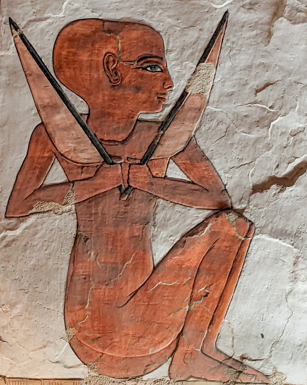 Naos-jumala, Nefertarin haudasta, Uudesta kuningaskunnasta (seinämaalaus (seinämaalaus) tekijältä Egyptian 19th Dynasty