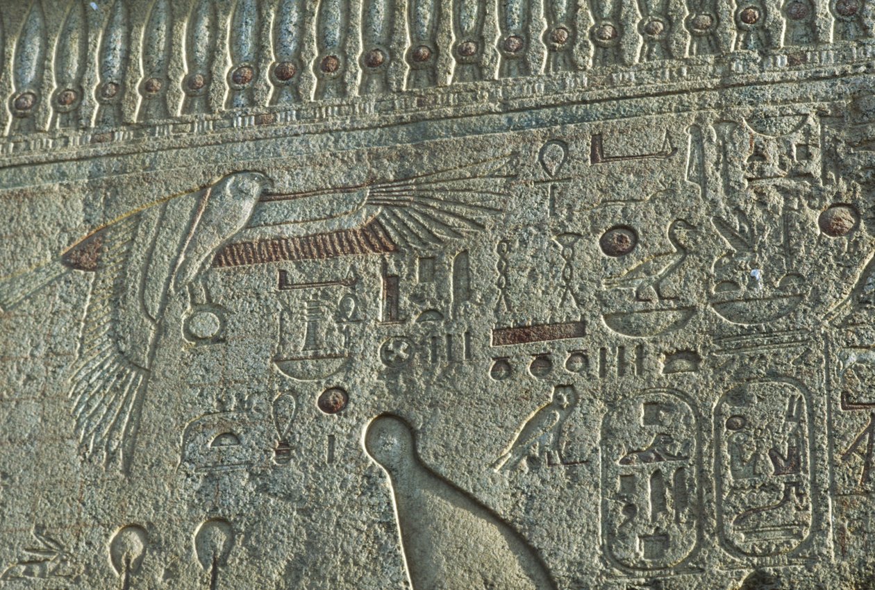 Reliefi, Amunin temppeli, Luxor, muinainen Thebe (Unescon maailmanperintöluettelo). tekijältä Egyptian 19th Dynasty