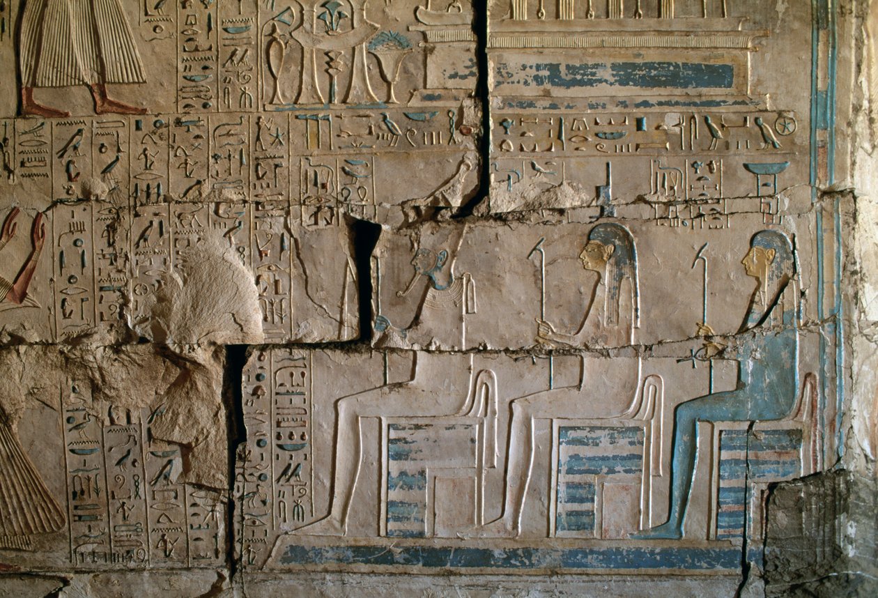 Reliefi Netcherouymesin haudasta, Ramesses II:n korkea virkamies, Saqqara, Egyptin sivilisaatio, Uusi valtakunta, XIX dynastia tekijältä Egyptian 19th Dynasty