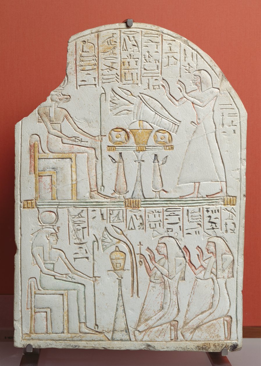 Stela Penbouista, Deir el-Medinan vartija, Thebesta, Uudesta kuningaskunnasta (maalattu kivi) tekijältä Egyptian 19th Dynasty