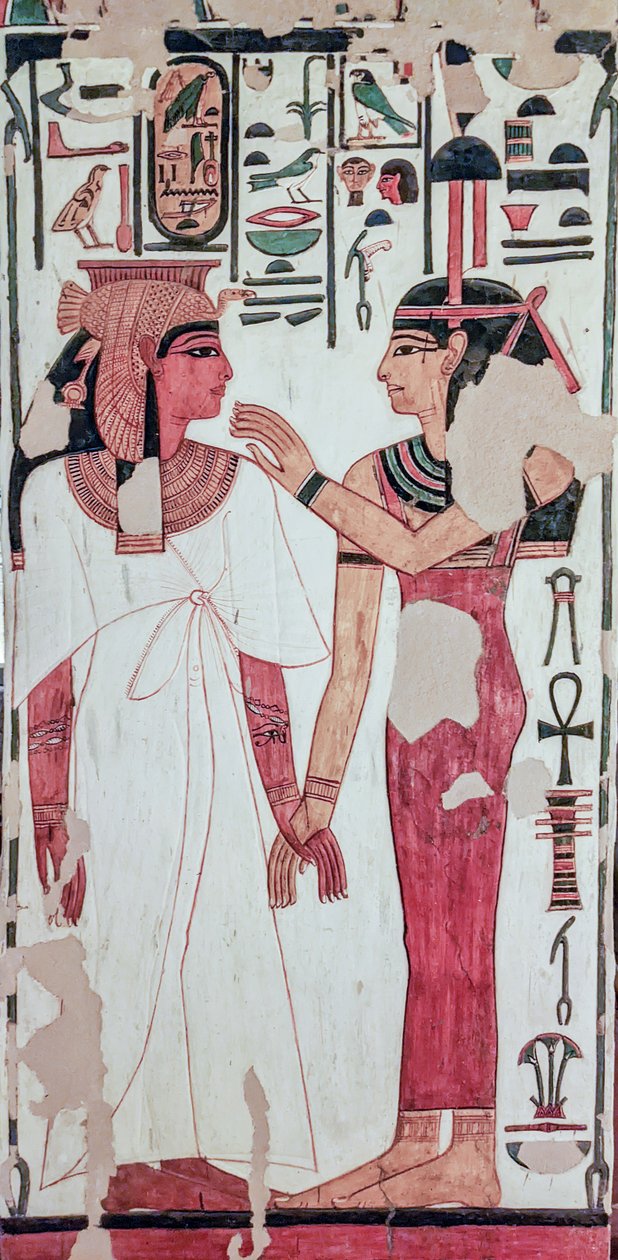 Nefertarin hauta. (seinämaalaus) tekijältä Egyptian 19th Dynasty