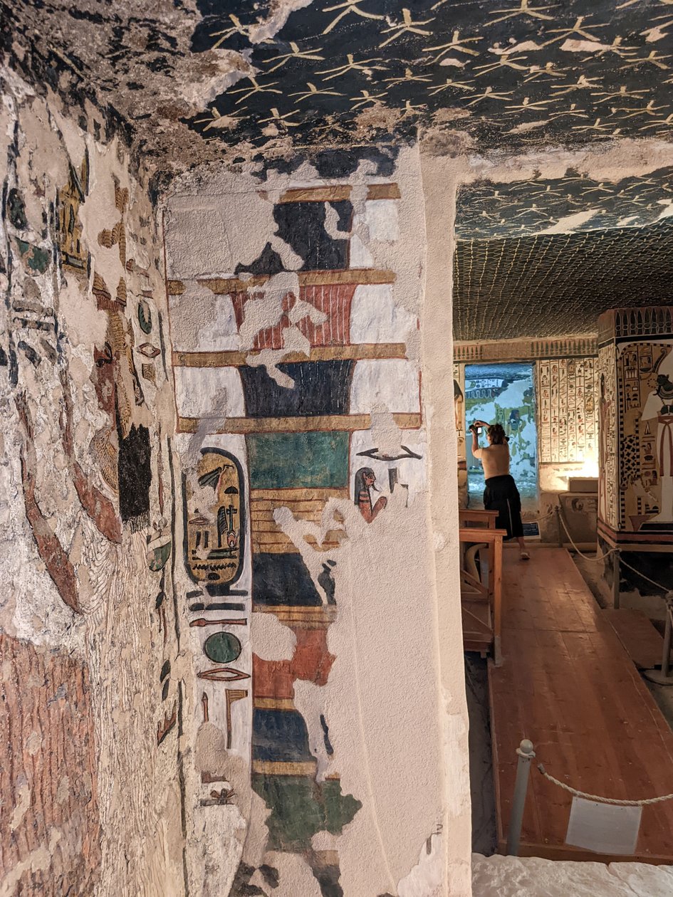 Kuningattaren laakso, Nefertarin hauta (seinämaalaus) tekijältä Egyptian 19th Dynasty