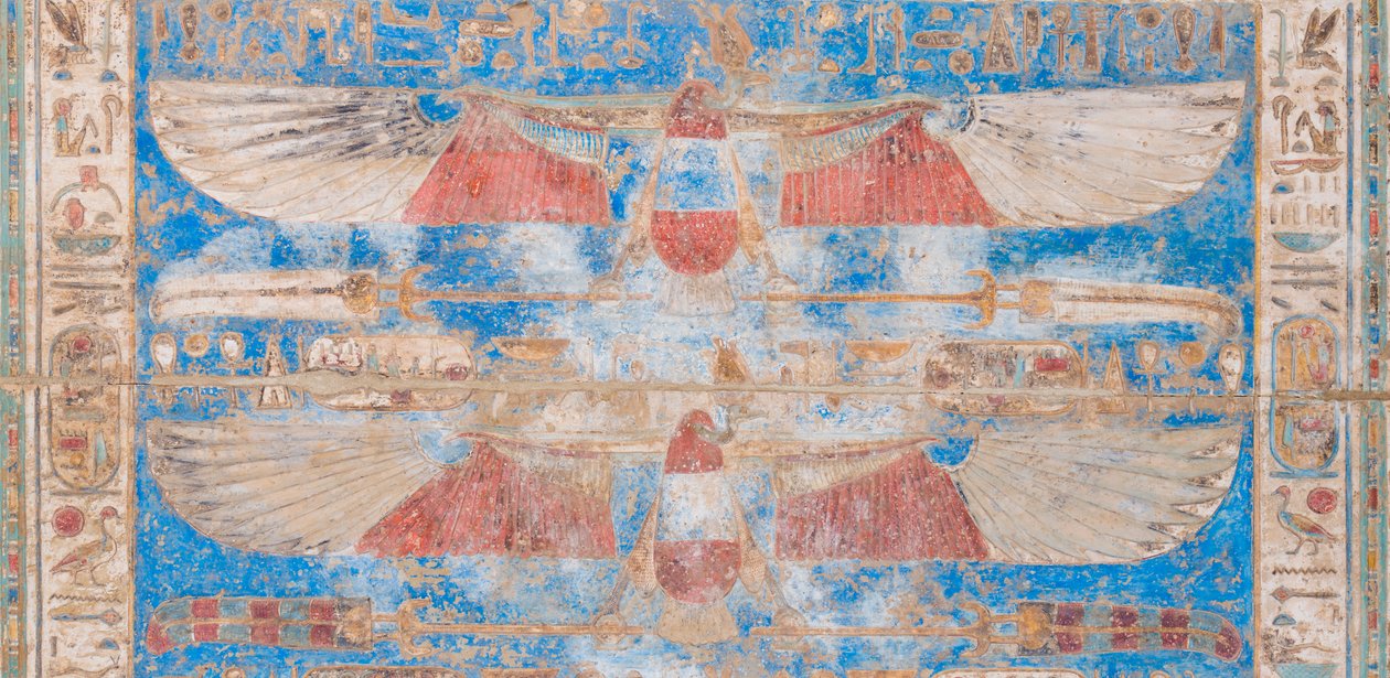 Maalattu kohokuvio holviin tekijältä Egyptian 20th Dynasty