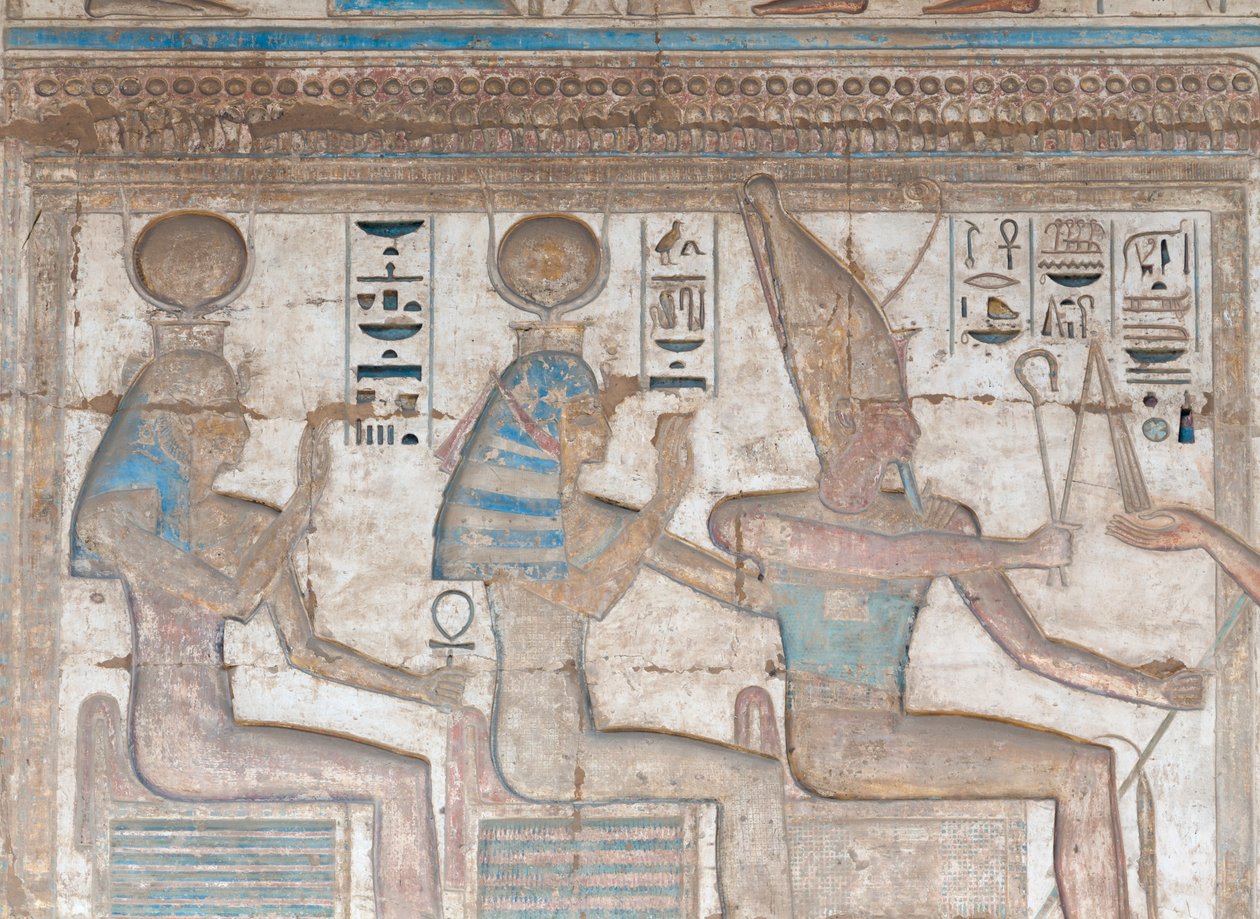 Seinään maalattu reliefikuva tekijältä Egyptian 20th Dynasty