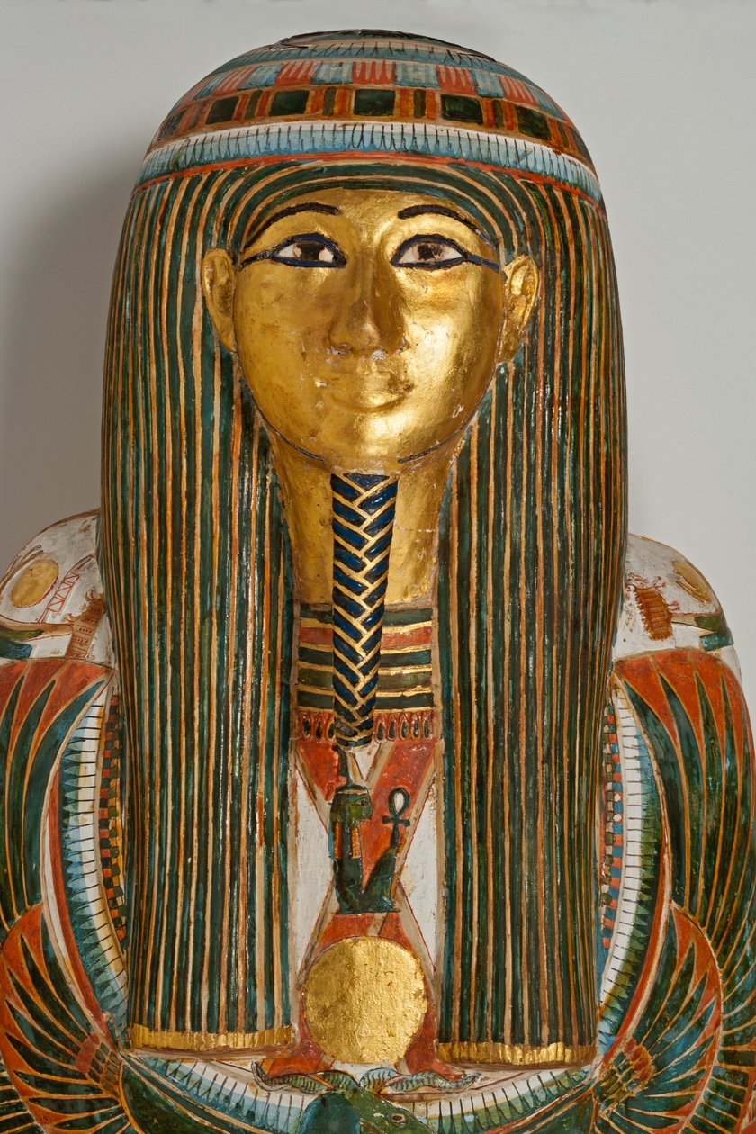 Hautajaisvälineet. Karnakin ylipapin Nekht-ef-Mutin arkku, 924-889 eKr. (maalattu puu). tekijältä Egyptian 22nd Dynasty