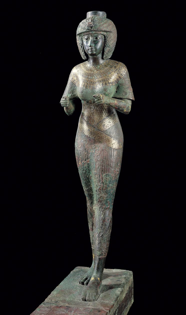 Karomaman jumaluttajapatsas, kolmas välikausi (pronssi kullalla, hopealla ja sähköllä) (katso myös 127647) tekijältä Egyptian 22nd Dynasty