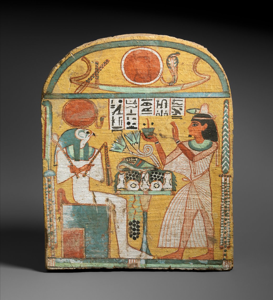 Aafenmutin stela, Thebasta, myöhäiskausi, noin 924-889 eaa. (maalattu puu) tekijältä Egyptian 22nd Dynasty