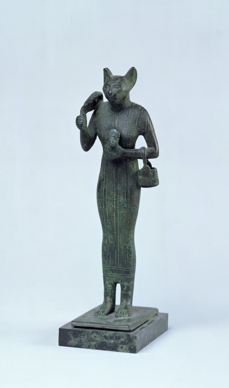 Jumalatar Bastetin patsas, kolmas välikausi (pronssi) tekijältä Egyptian 25th Dynasty