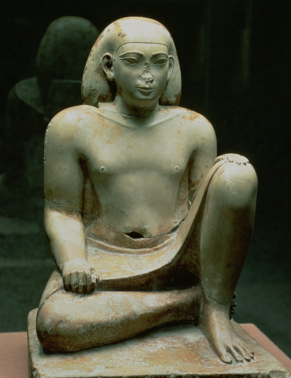 Hiipivä Besin hahmo (kalkkikivi) tekijältä Egyptian 26th Dynasty