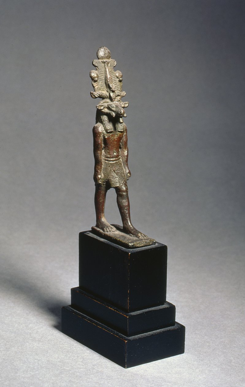 Harsaphen hahmo, pässipäinen jumaluus, myöhäiskausi, noin 600 eKr. (pronssi) tekijältä Egyptian 26th Dynasty