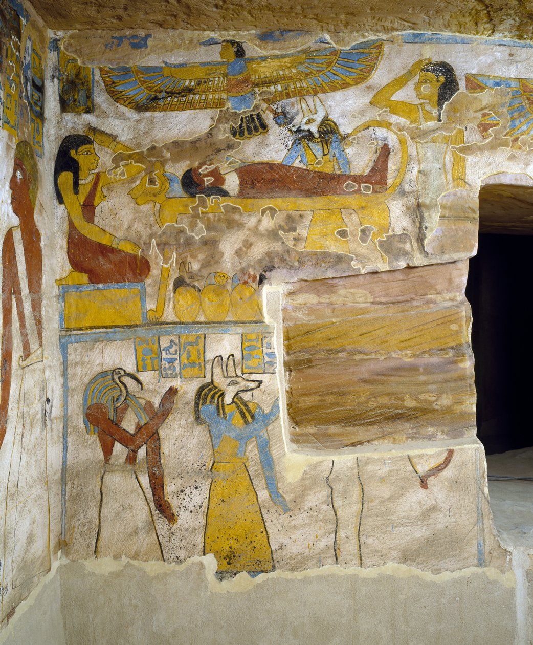 Pa Nentwyn hautakammion seinämaalaukset, Bahariya Oasis, Giza, Egypti Egyptin sivilisaatio, 26. dynastia, 663-525 eKr. tekijältä Egyptian 26th Dynasty