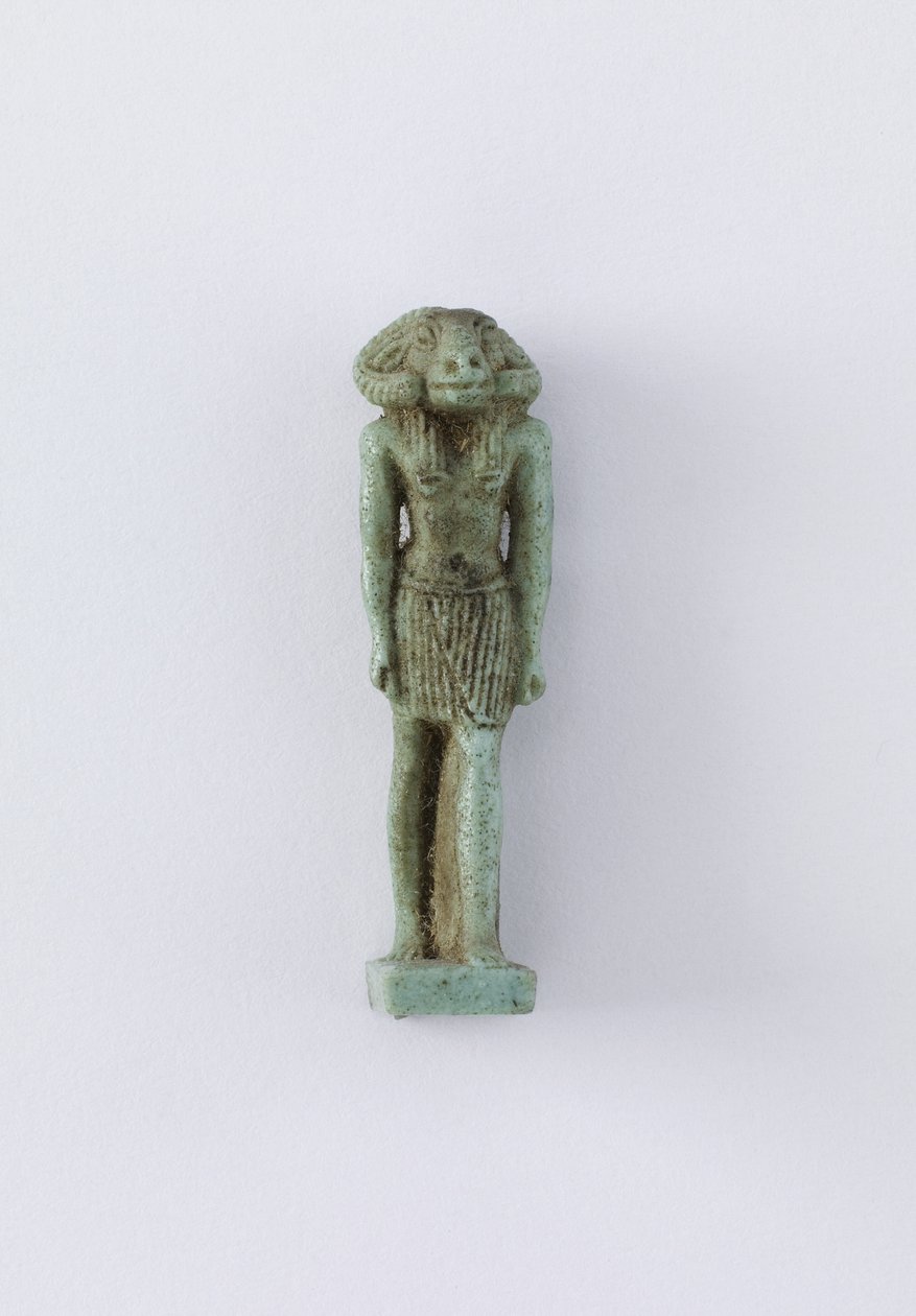 Khnumin jumaluuden seisova hahmo, Saite-kausi, 664-525 eKr. (fajanssi) tekijältä Egyptian 26th Dynasty