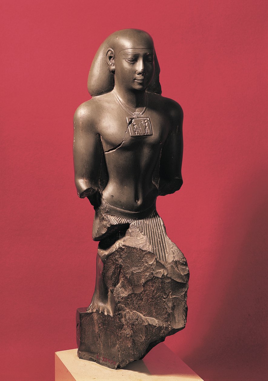 Iahmes Saneithin patsas, korkea-arvoinen virkamies, Saite-kausi, noin 570-526 eKr. (liuske) tekijältä Egyptian 26th Dynasty